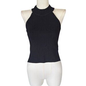 J.O.A. Los Angeles Black Sleeveless Stretch Pullover Top Women's XS